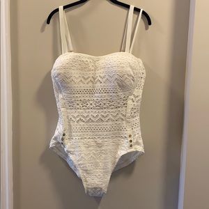 White lace bathing suit - never worn!